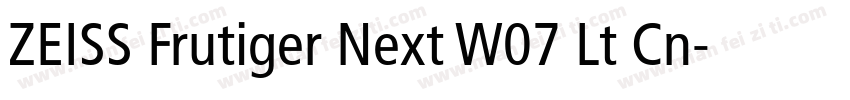 ZEISS Frutiger Next W07 Lt Cn字体转换